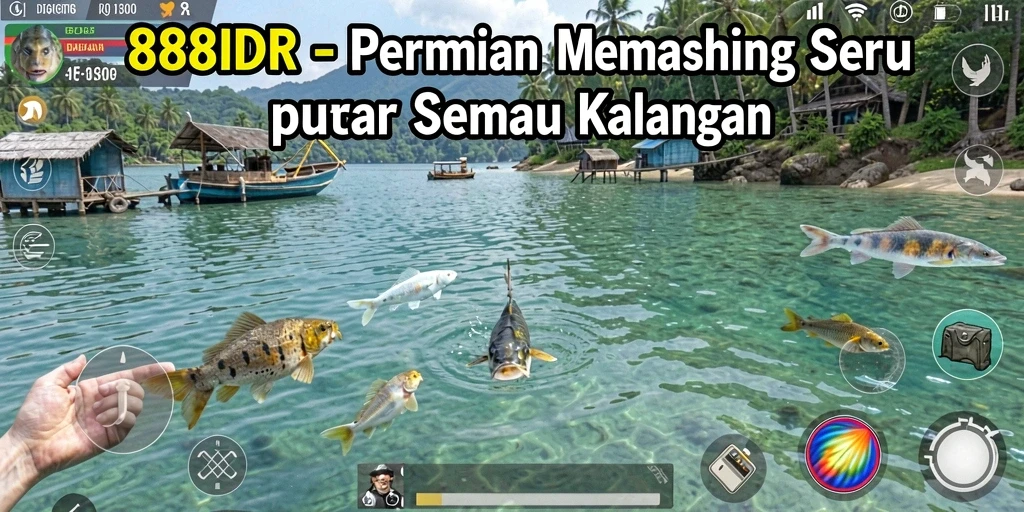 Tampilan gameplay 888IDR yang menarik dengan aksi memancing yang mendebarkan.