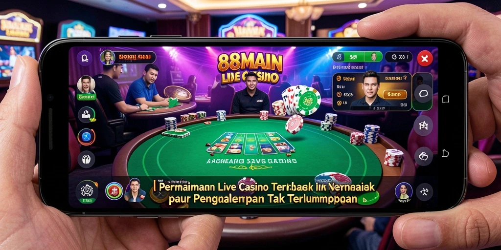 Tampilan menakjubkan dari gameplay Live Casino di 88MAIN.