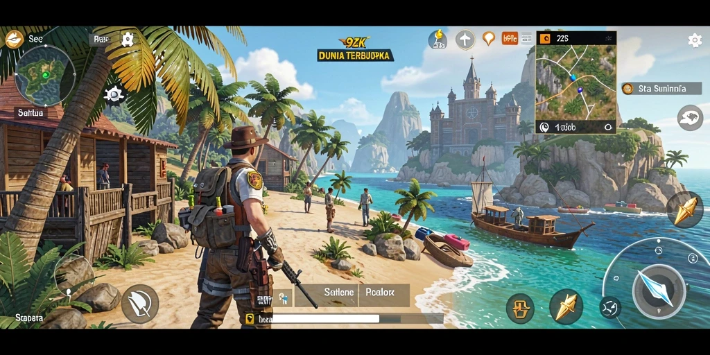 Screenshot gameplay Open World 9ZK yang menampilkan petualangan seru.