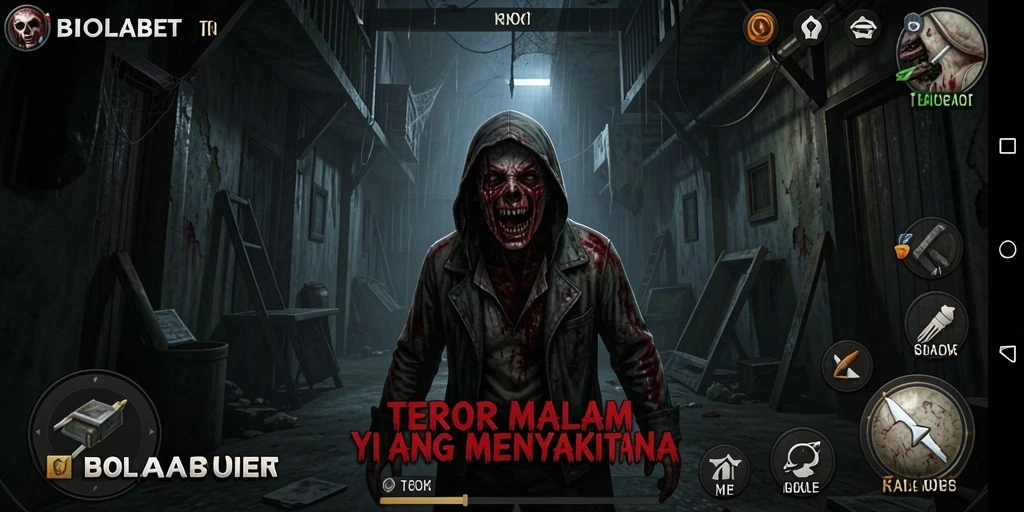 Tampilan gameplay BIOLABET yang menyuguhkan suasana horror yang mencekam.