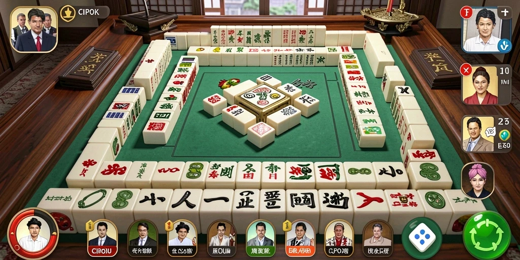 Tampilan gameplay seru dalam permainan Mahjong CIPOK.