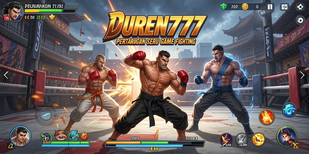 Tampilan utama gameplay DUREN777 dengan pertarungan yang seru dan grafis menawan.