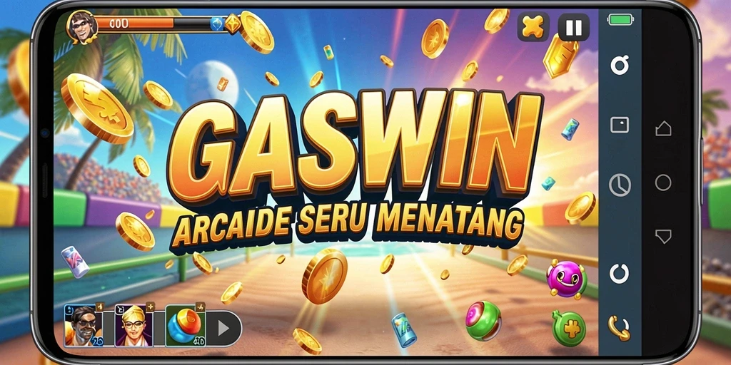 Tampilan gameplay GASWIN yang seru dan penuh warna.
