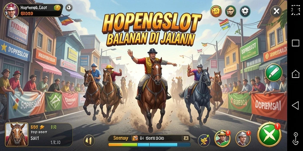 Screenshot menampilkan aksi balapan di HOPENGSLOT dengan grafis memukau.
