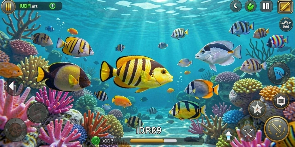Screenshot gameplay IDR89 yang menampilkan momen menangkap ikan.