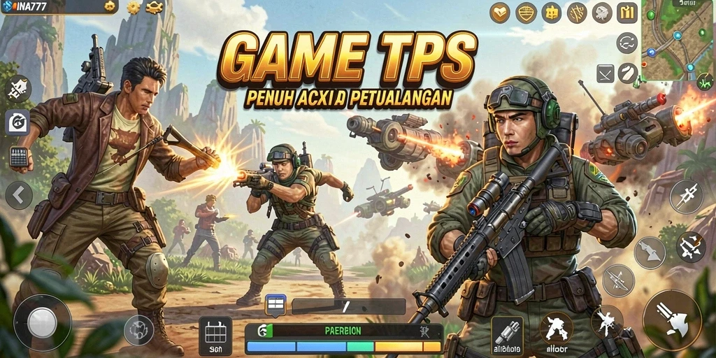 Tampilan gameplay <strong>INA777</strong> dengan aksi tembak-menembak yang mendebarkan.