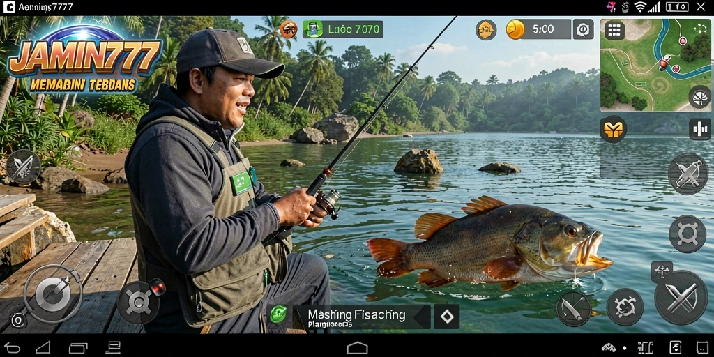 Tampilan gameplay memancing seru dan menantang di JAMIN777.