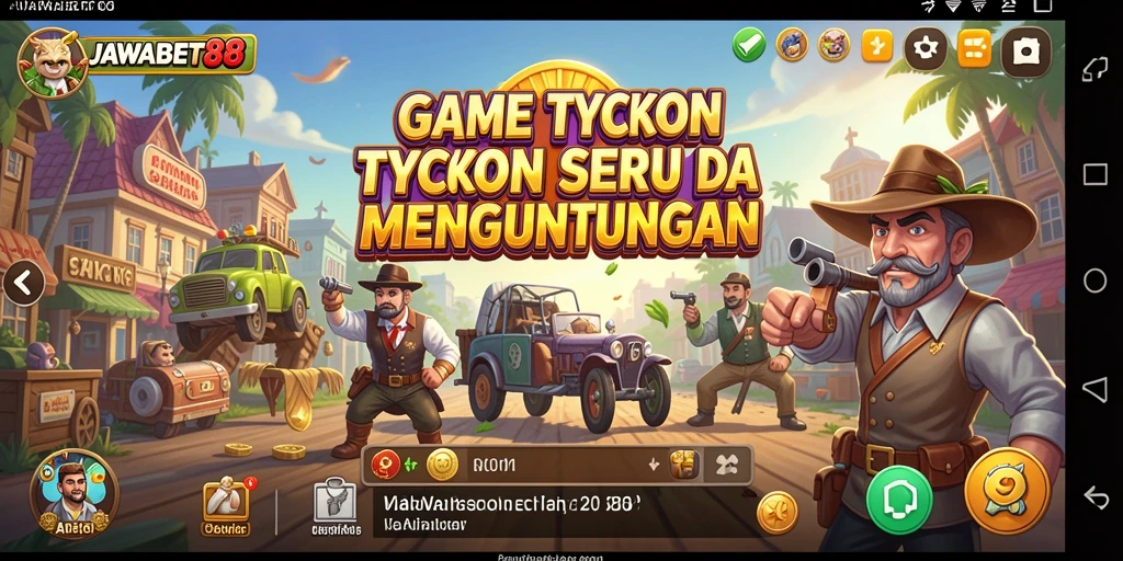 Tampilan gameplay menarik JAWABET88 dengan elemen Tycoon yang seru.