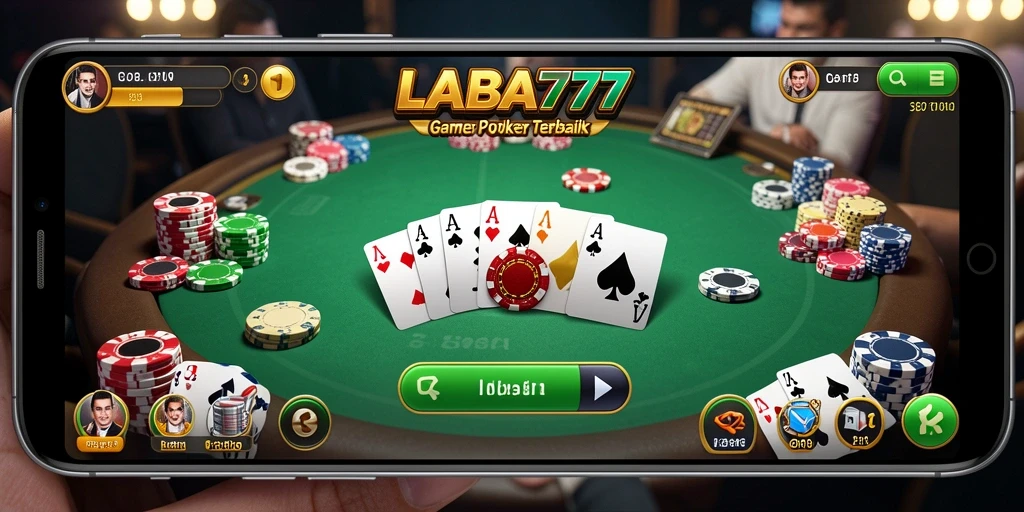 Tangkapan layar LABA777 menampilkan gameplay poker yang mendebarkan.