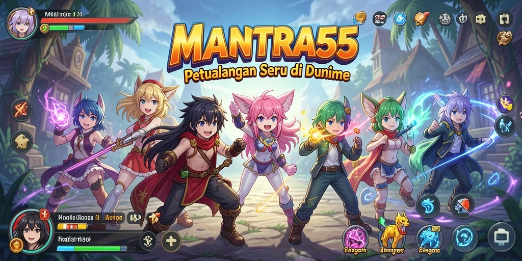 Tampilan gameplay seru dan penuh aksi di dunia Anime.
