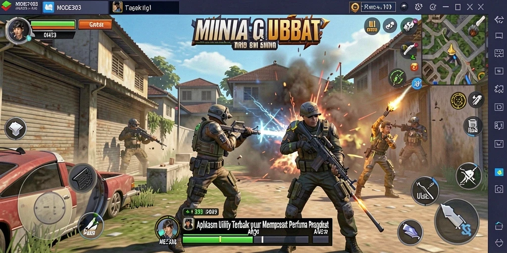 Tampilan antarmuka utama MODE303 dengan fitur optimasi.