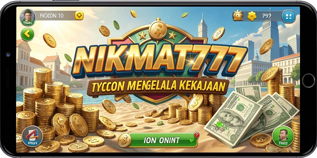 Screenshot utama NIKMAT777 menampilkan gameplay strategis di dunia Tycoon.