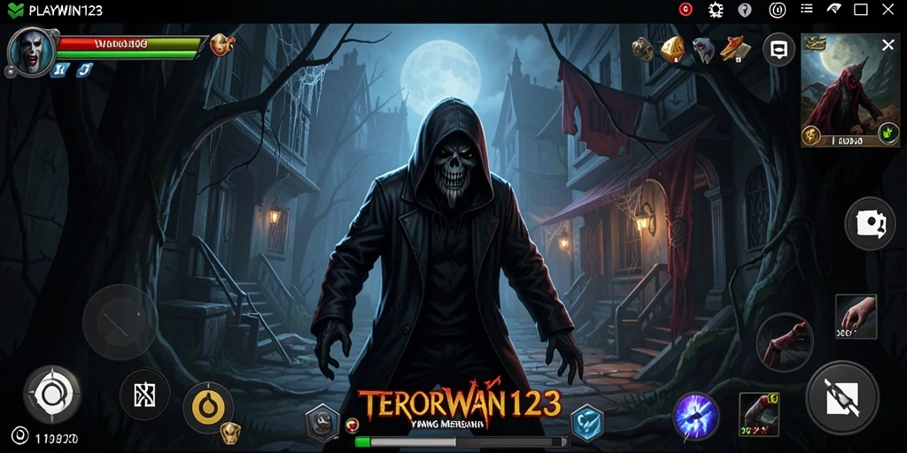 Gameplay <strong>PLAYWIN123</strong> dengan suasana Horror yang mencekam dan menegangkan.
