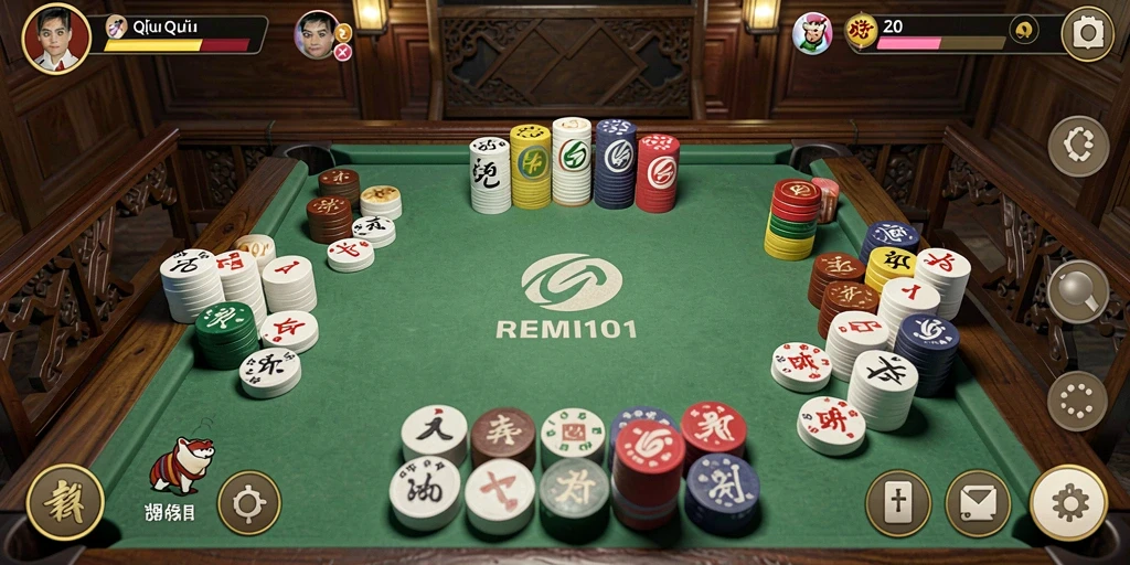 Tampilan gameplay menarik dari QiuQiu di REMI101.