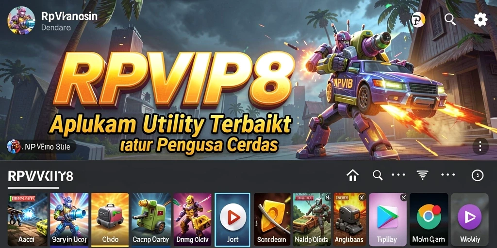 Screenshot utama RPVIP8 menampilkan antarmuka aplikasi utility yang intuitif.