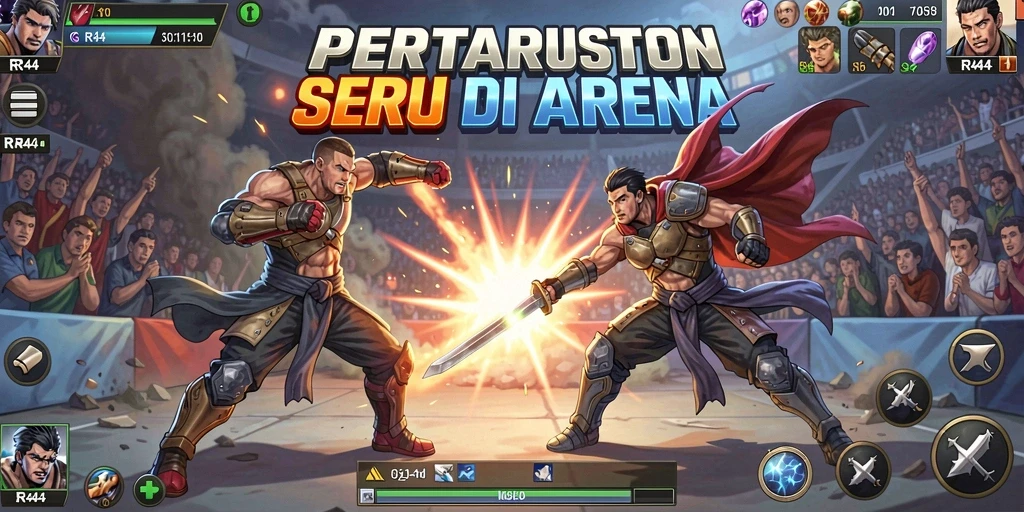 Tampilan permainan pertarungan yang intens dan menarik di RR44.