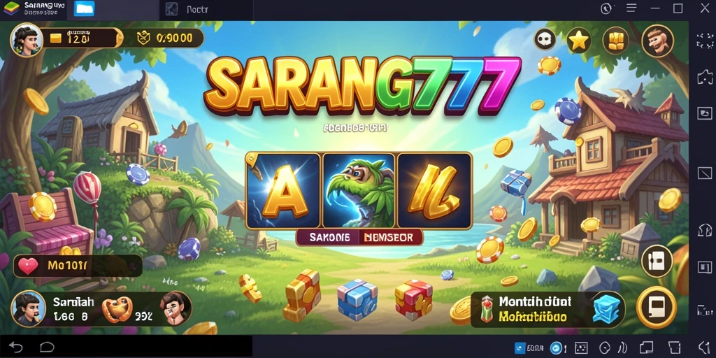 Tampilan gameplay SARANG777 yang ceria dan menghibur.