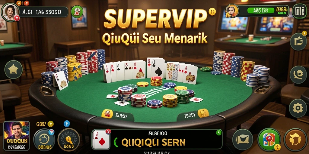 Screenshot gameplay SUPERVIP menampilkan aksi seru QiuQiu.